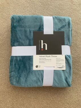 Home Expressions Velvet Plush Throw Blanket - Teal